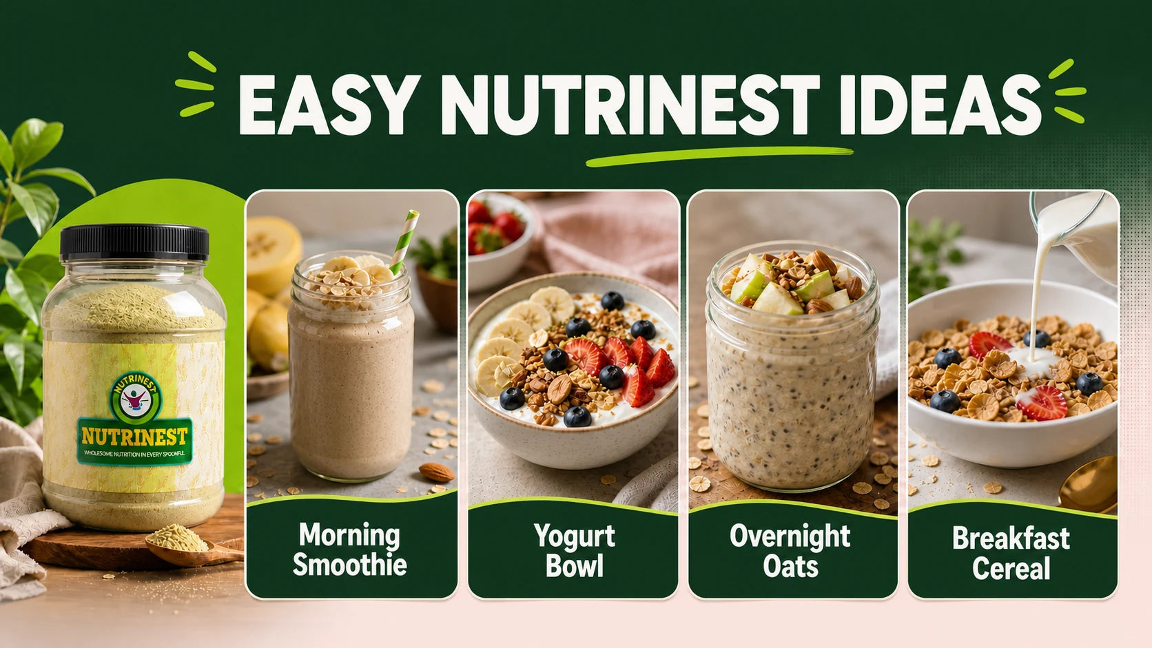 Nutrinest breakfast and snack ideas
