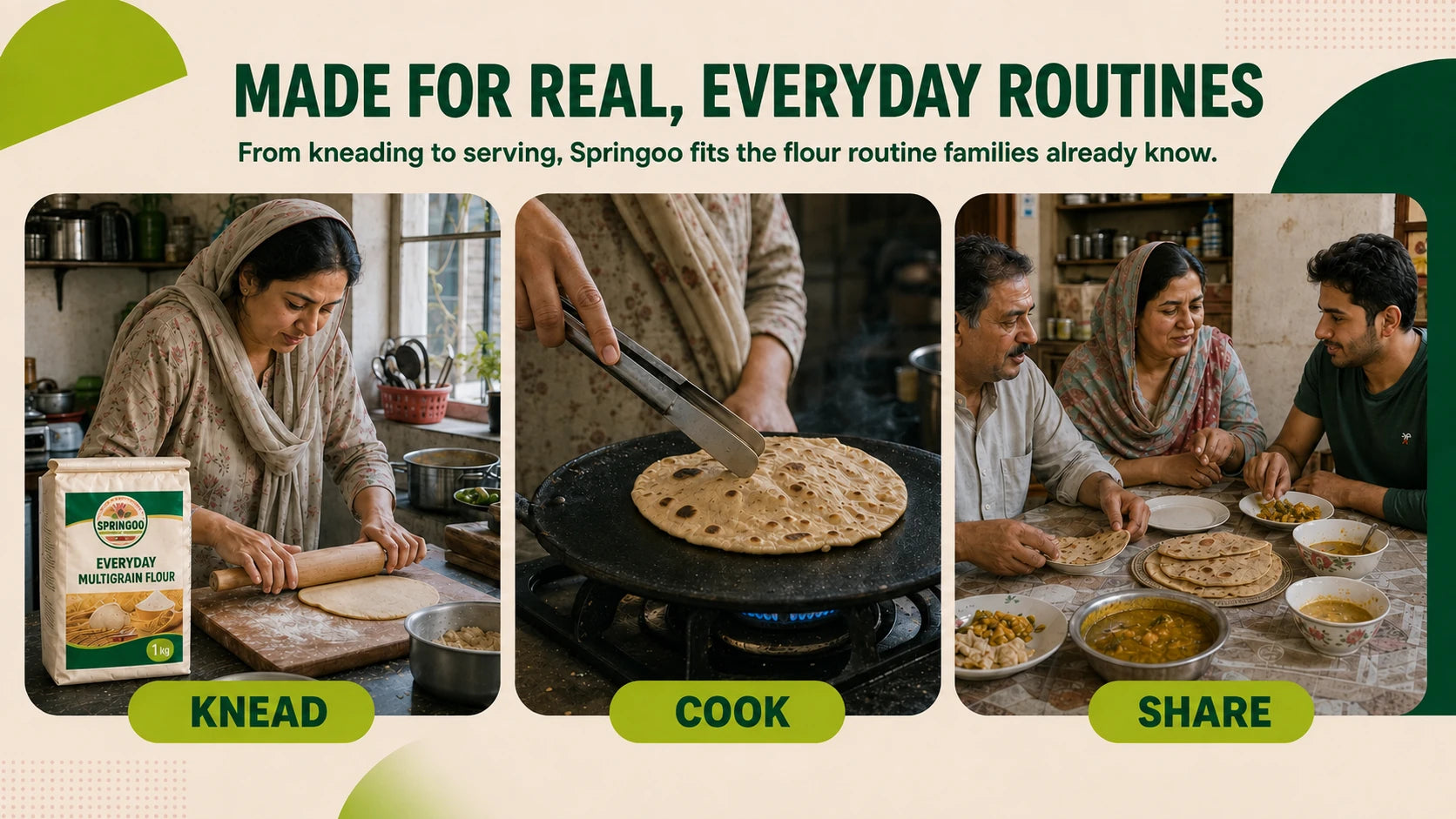 Springoo in a real family bread-making routine